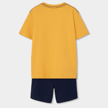 Conjunto Amarelo e Azul “Welcome to Hawaii”