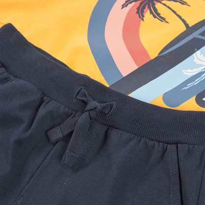 Conjunto Amarelo e Azul “Welcome to Hawaii”