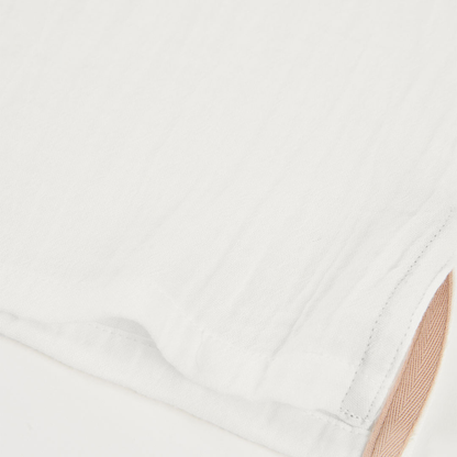 Polo em Musselina de Algodão Branco