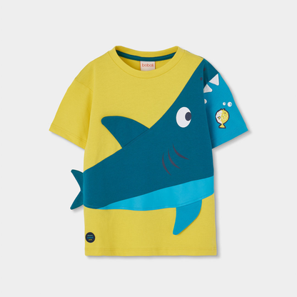 T-shirt Amarela Tubarão