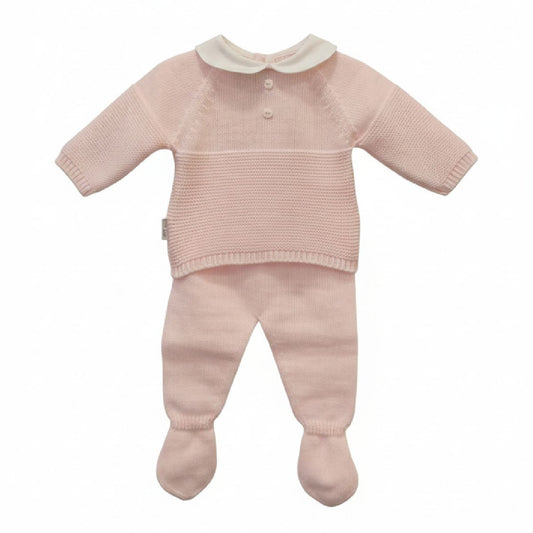 Conjunto de malha rosa 2 pc