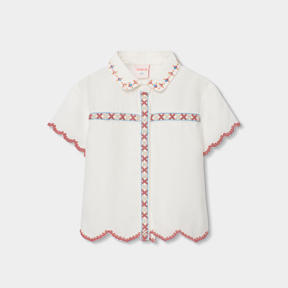 Blusa de Menina com Bordados