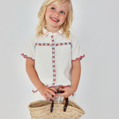 Blusa de Menina com Bordados