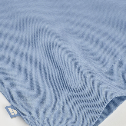 Polo Piqué Azul "Palm Island"