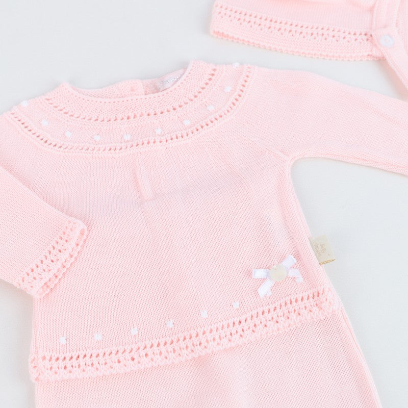 Conjunto de 3 peças em Malha Rosa