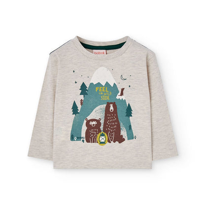 T-shirt Manga Comprida Ursos Montanhas