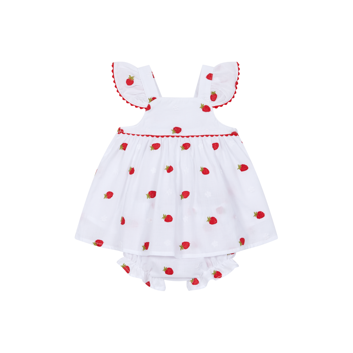 Vestido com Tapa fraldas Morangos