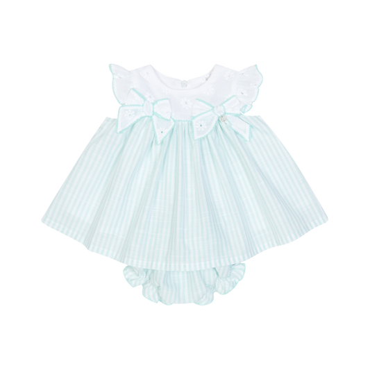 Vestido com Tapa Fraldas Verde Água