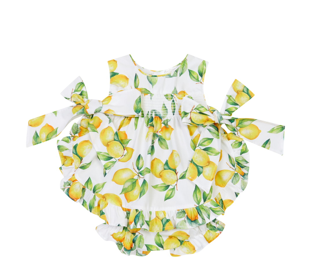 Vestido com Tapa Fraldas Limões