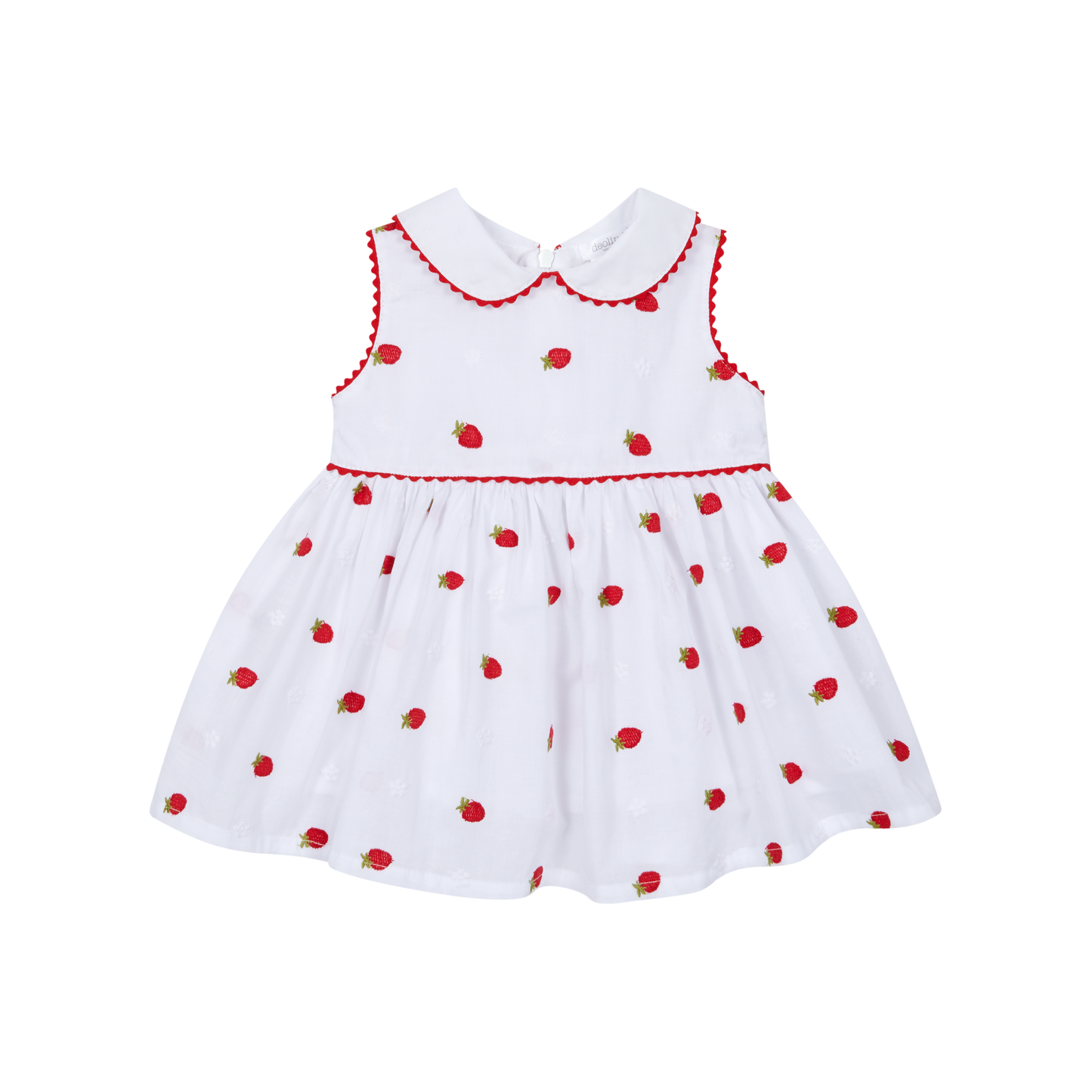 Vestido Bordado Morangos