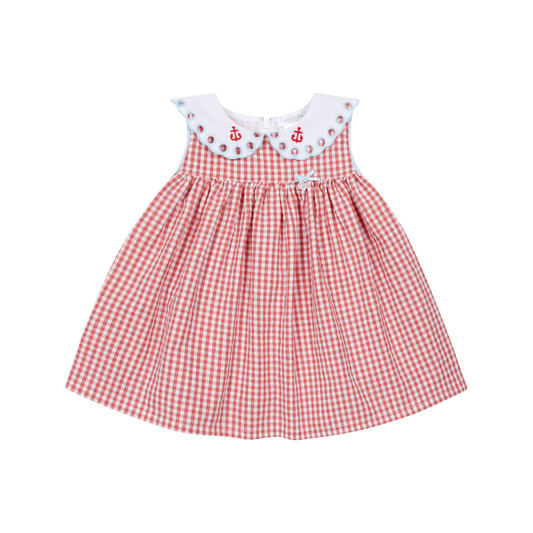 Vestido Vichy Vermelho e Branco