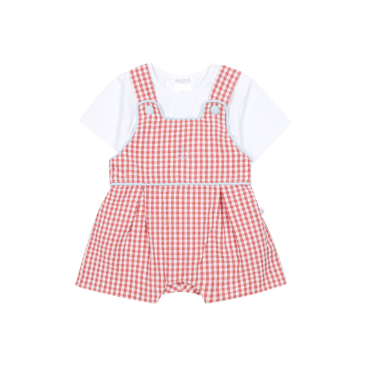 Conjunto Fofo e T-shirt Vichy Vermelho