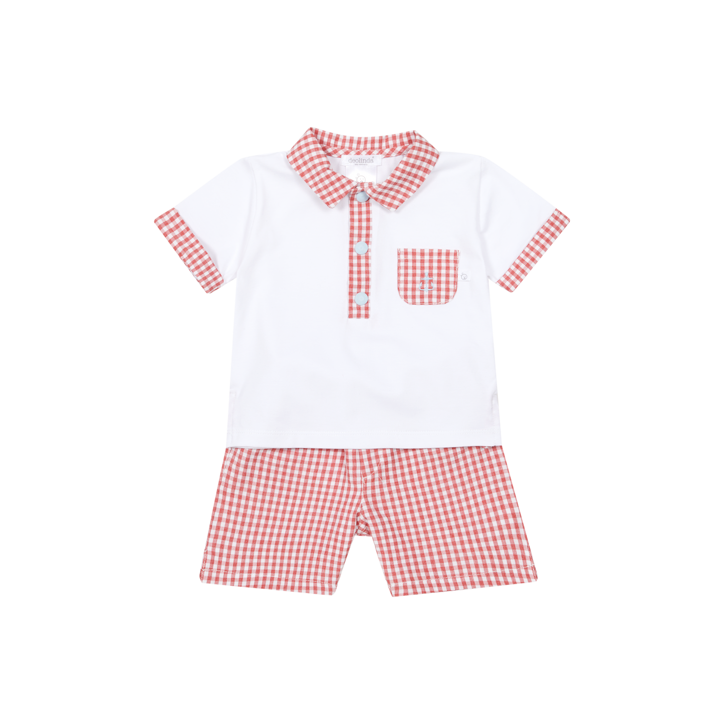 Conjunto em Algodão Vichy Vermelho