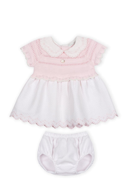Vestido com Tapa Fraldas Rosa Bebé