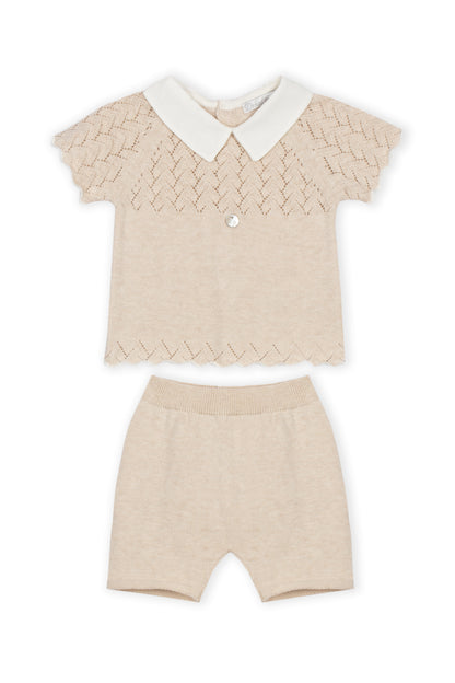Conjunto Camisola e Calções Bege