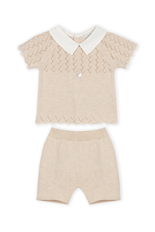 Conjunto Camisola e Calções Bege