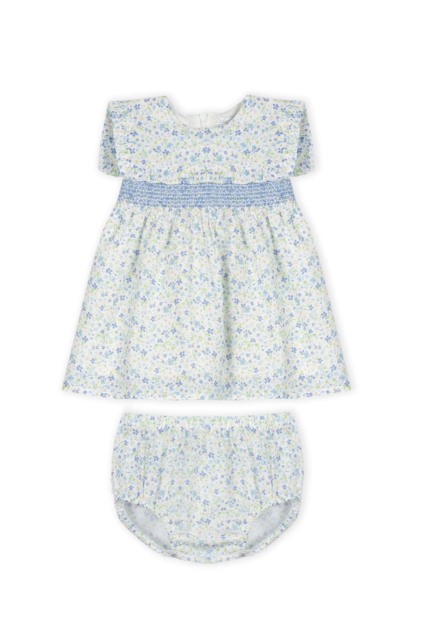Vestido com Tapa Fraldas Floral