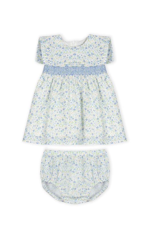 Vestido com Tapa Fraldas Floral