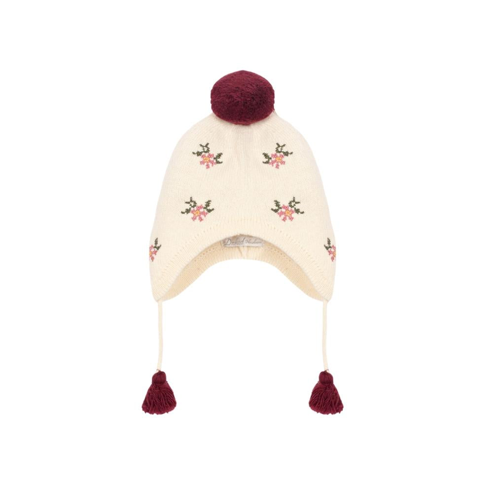 Gorro com pompom em lã