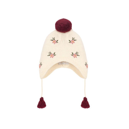 Gorro com pompom em lã