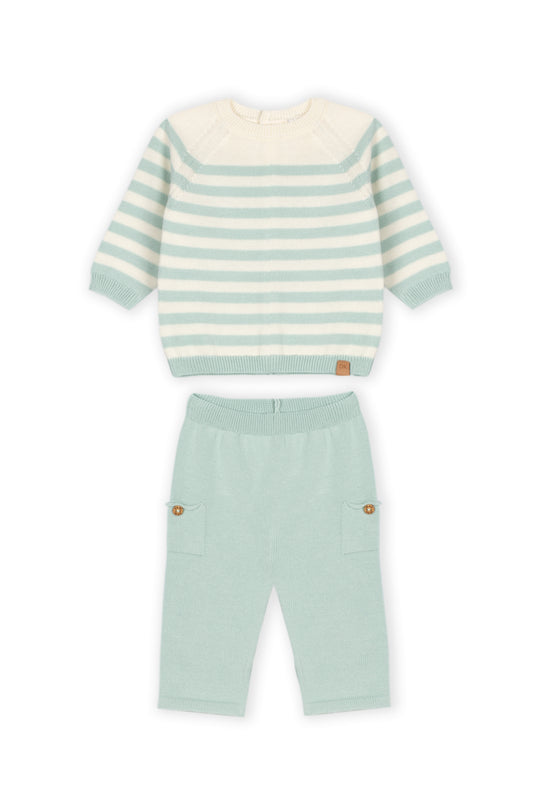 Conjunto Camisola e Calças Verde Água