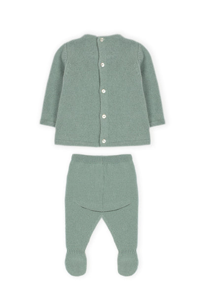 Conjunto de Malha com Tranças Verde