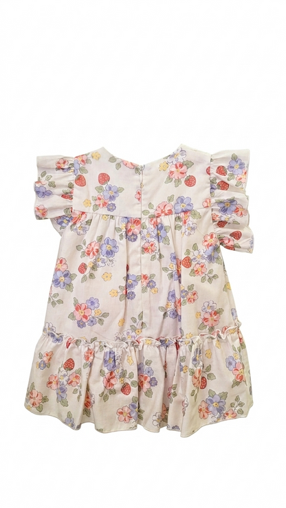 Vestido com Tapa Fraldas com Morangos