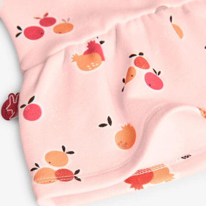 Vestido Frutas Rosa Suave