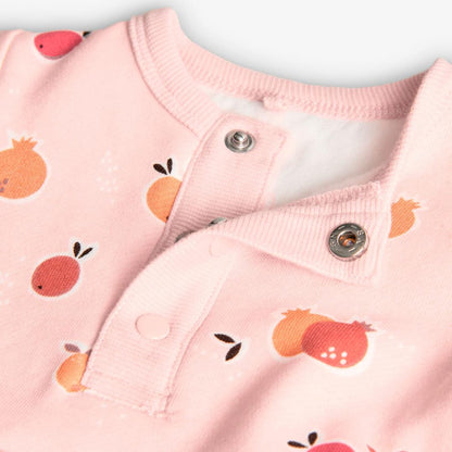Vestido Frutas Rosa Suave