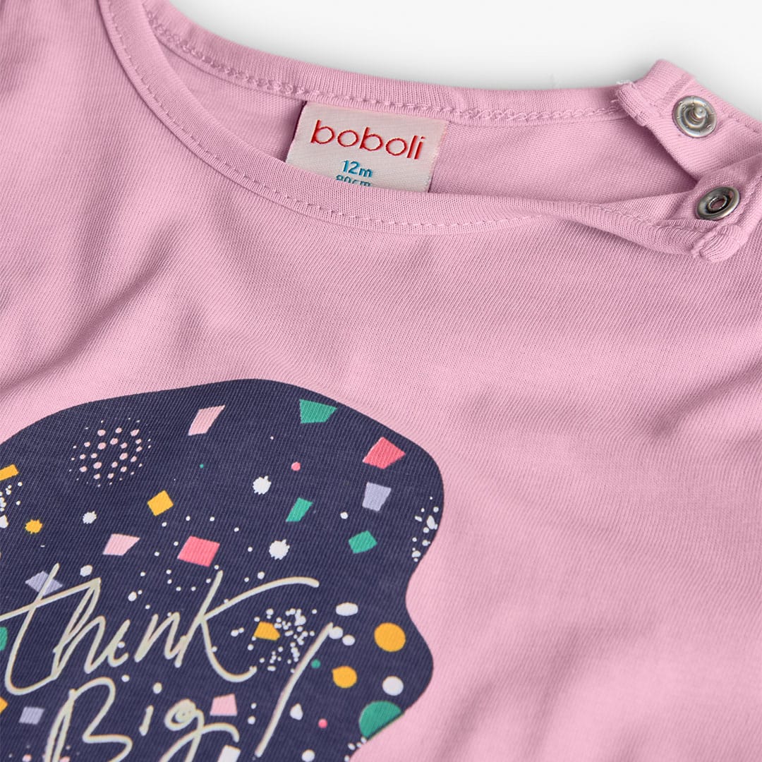 T-shirt manga comprida | BOBOLI | Rosa