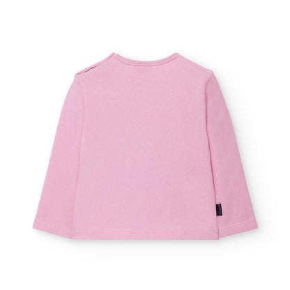 T-shirt Manga Comprida Rosa