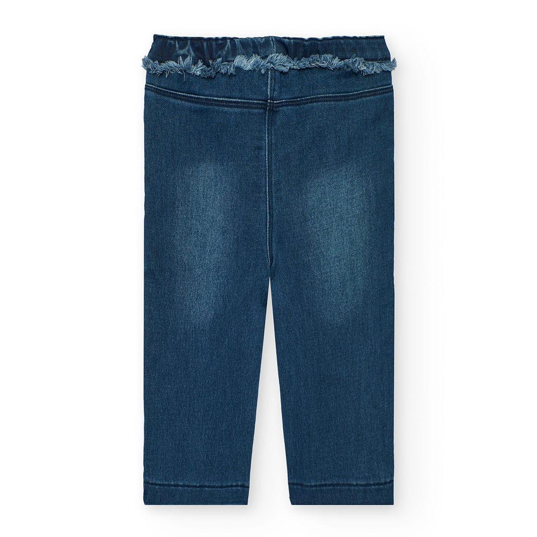 Calças de ganga azul para menina | BOBOLI