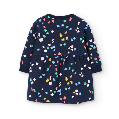 Vestido de Felpa Confetti Azul Escuro