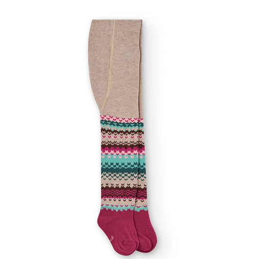 Collants de malha com padrões em rosa | BOBOLI