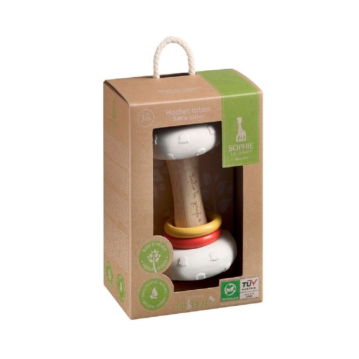 Totem Hochet Borracha e Madeira