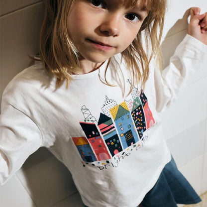 T-shirt Manga Comprida Branca