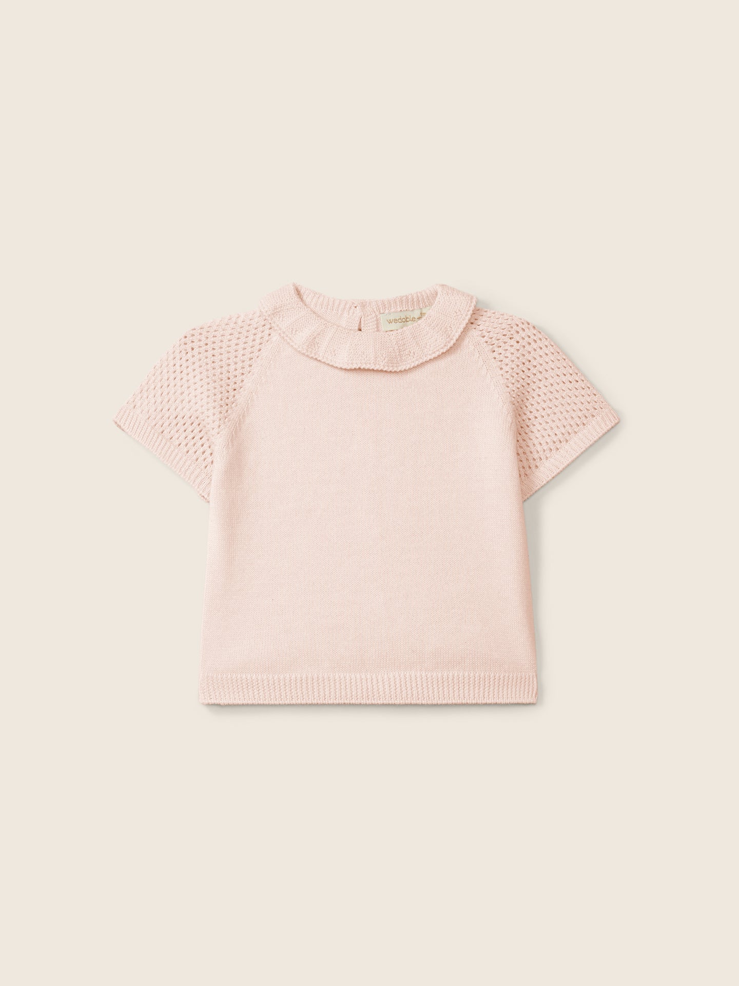 Conjunto Camisola e Tapa Fraldas em Malha Fina de Algodão