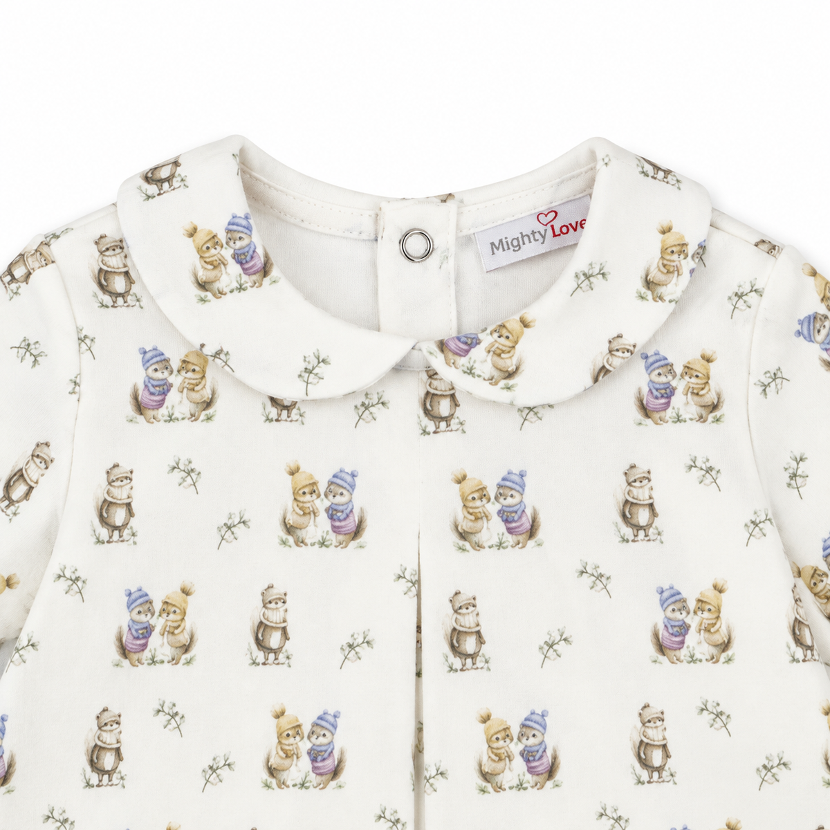 Conjunto Duas Peças Camisola e Calças Com Pés Esquilos
