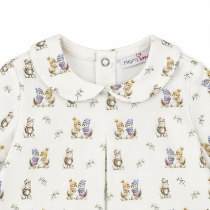 Conjunto Duas Peças Camisola e Calças Com Pés Esquilos