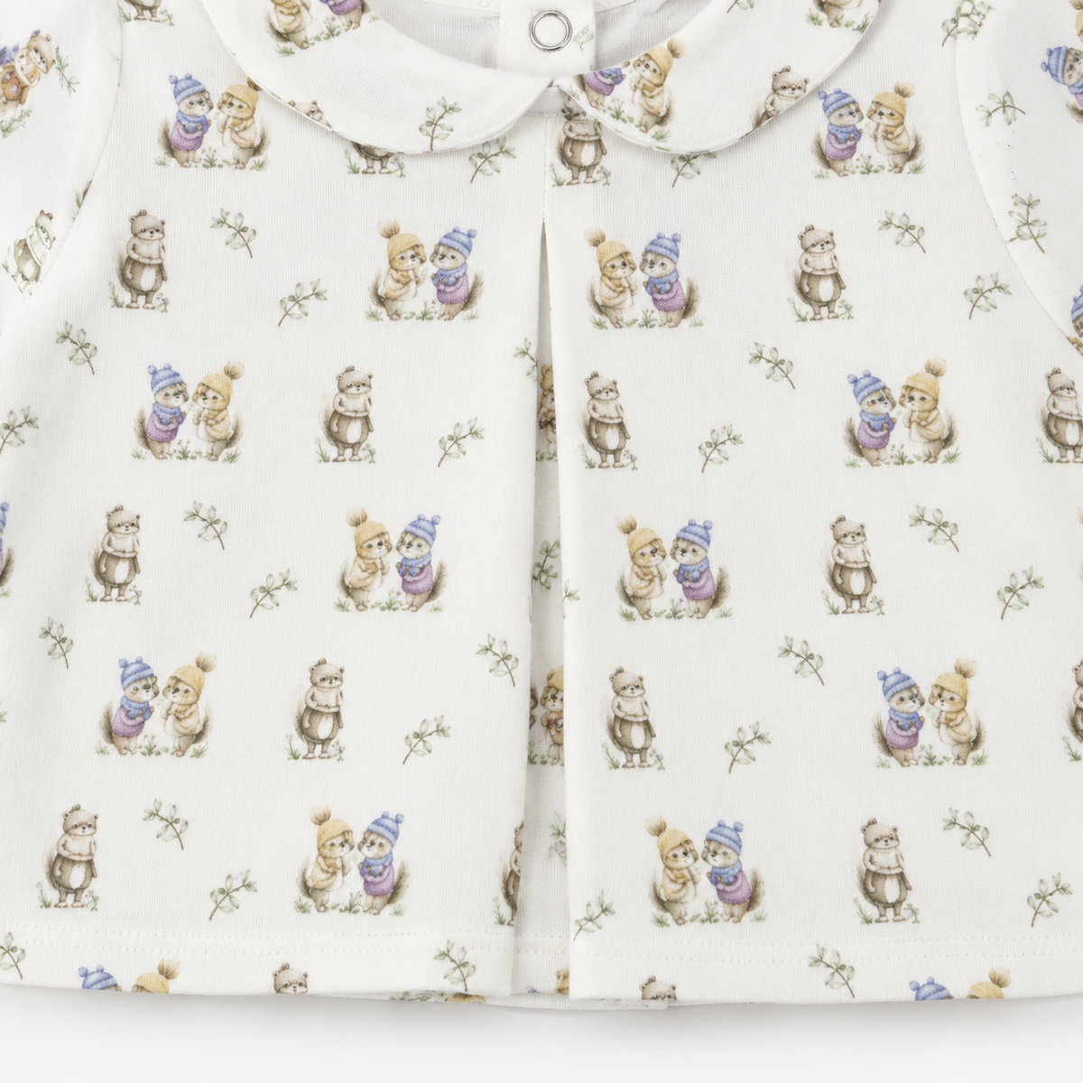 Conjunto Duas Peças Camisola e Calças Com Pés Esquilos