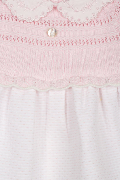Vestido com Tapa Fraldas Rosa Bebé