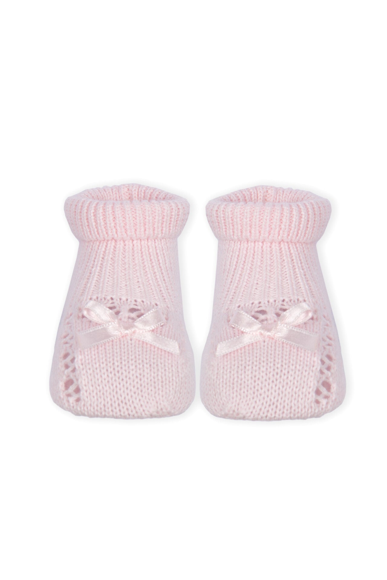 Carapins de Malha Rosa com Laço
