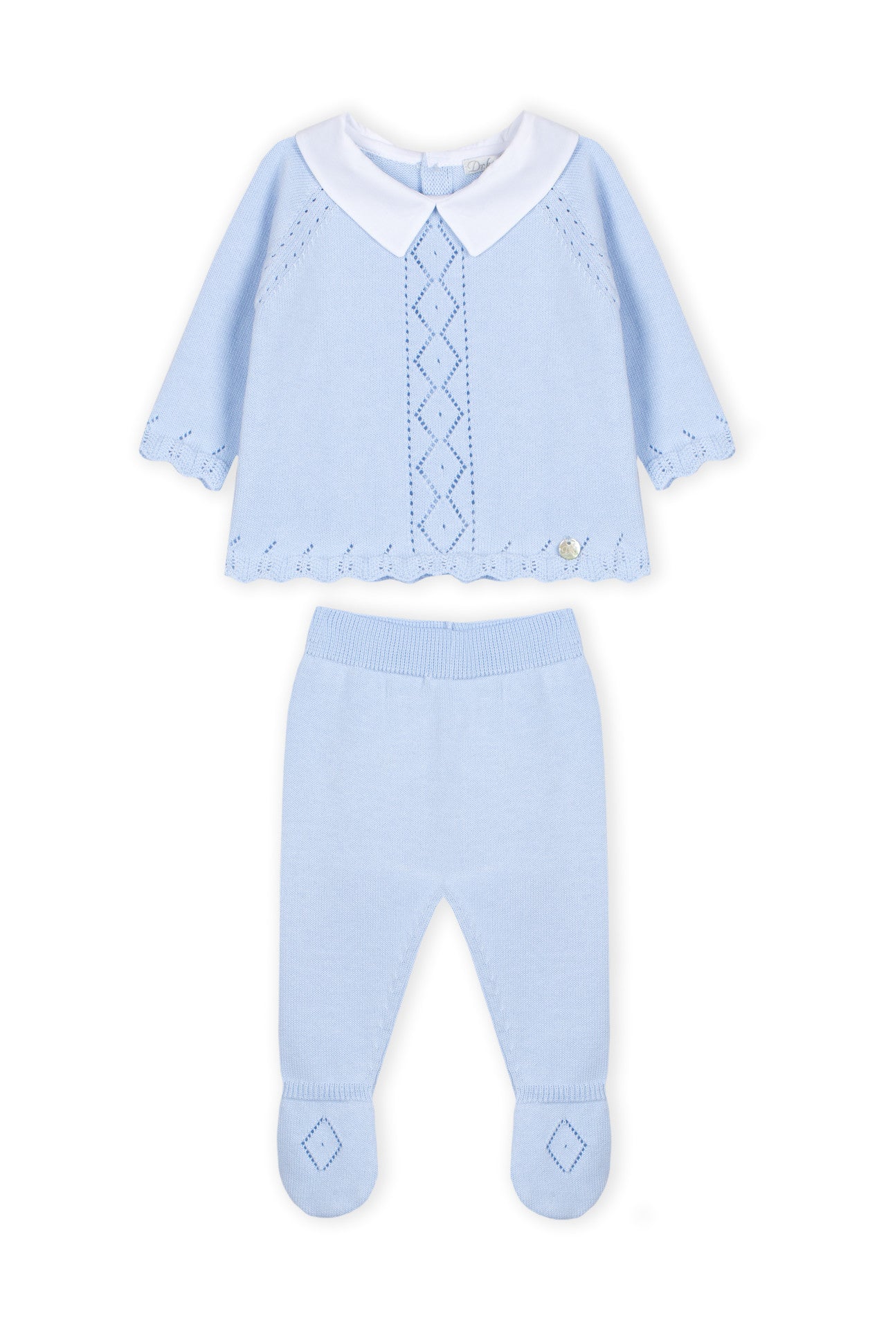 Conjunto em Malha de Algodão Azul