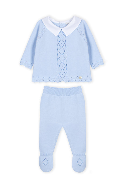 Conjunto em Malha de Algodão Azul