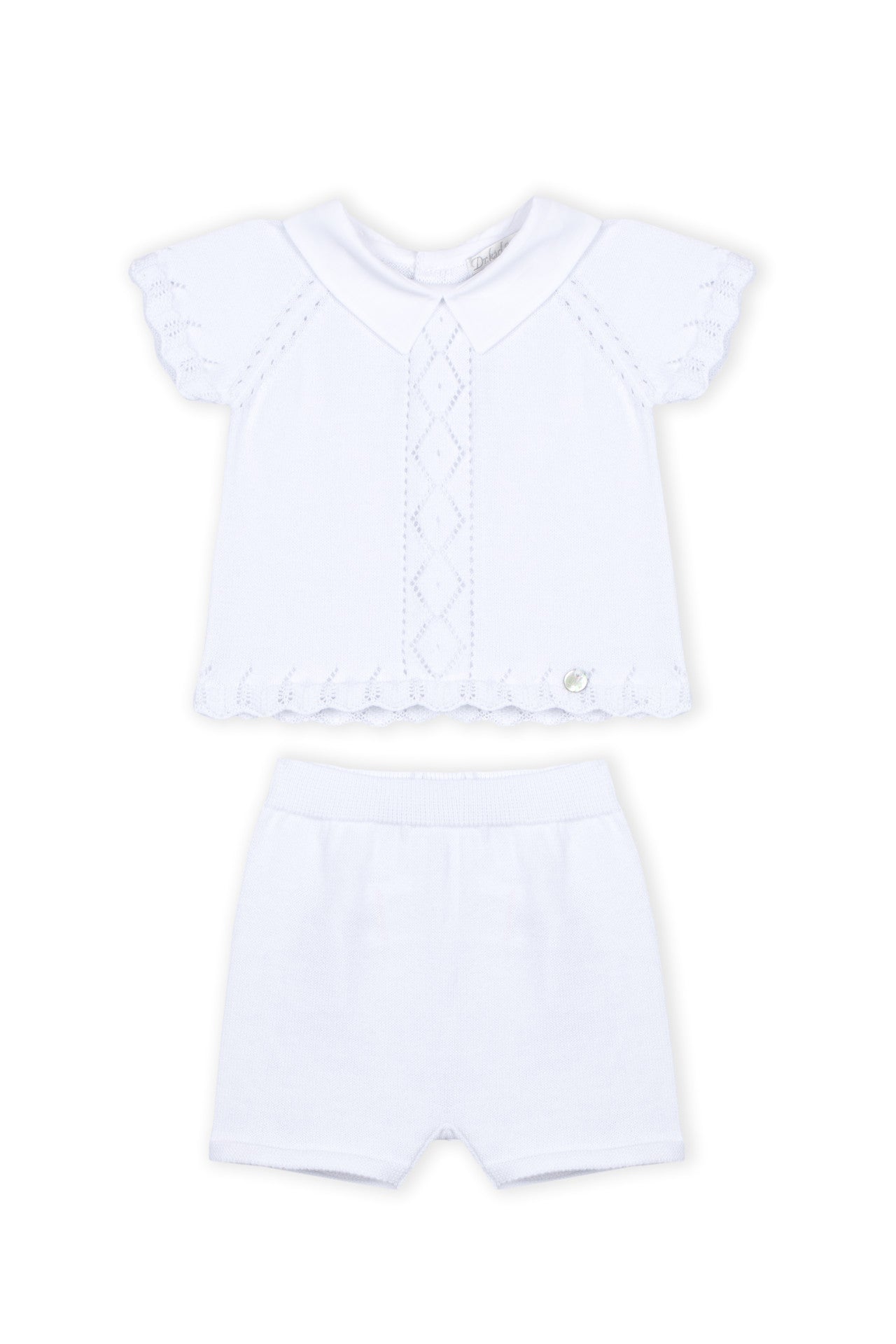 Conjunto em Malha de Algodão Branco
