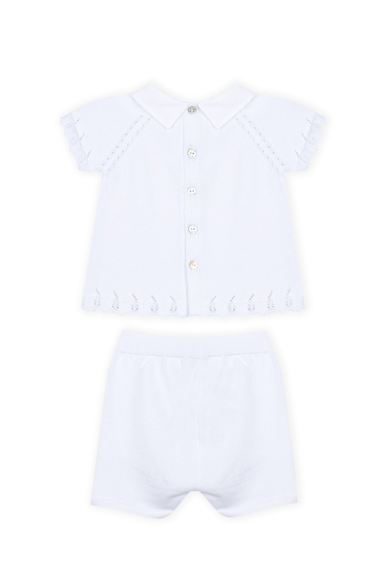 Conjunto em Malha de Algodão Branco