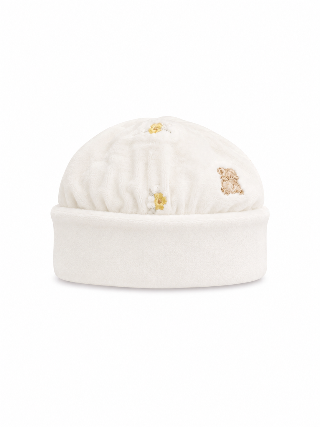 Gorro Laminado Ursinhos e Flores Amarelas
